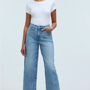 Madewell Blue Flare Wide Leg Jeans